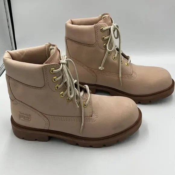 NWB Timberland Pro 6 Sawhorse Safety Toe Boots Pink Nude Unisex Size W10 M8 - Picture 3 of 9